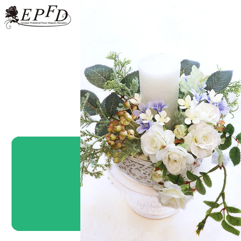 アーティフィシャルフラワー　キャンドルアレンジメント